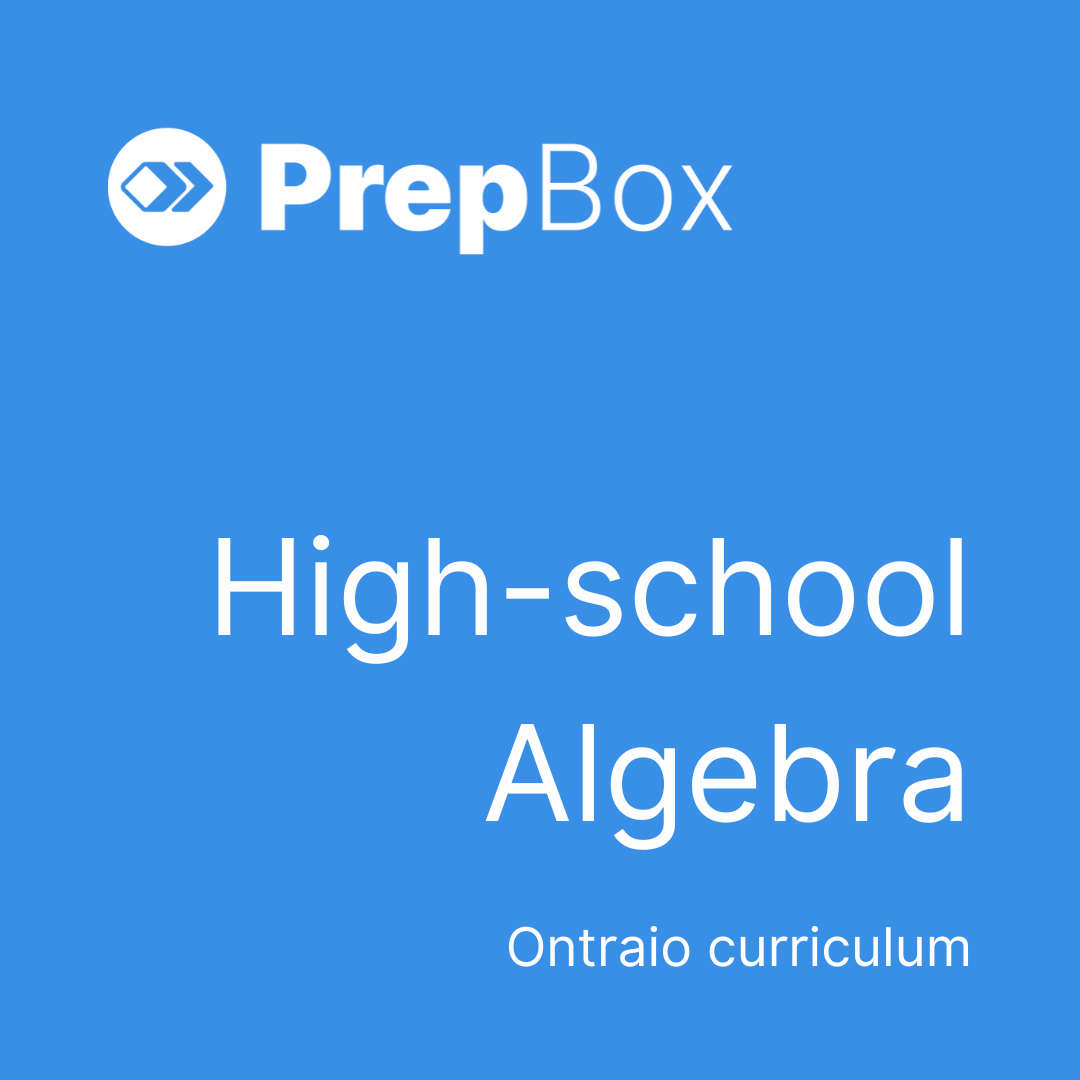Our PrepBox High-school Algebra workbook